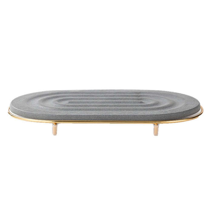 Diatomaceous Earth Countertop Water Absorbing Drying Mat Shelf Bathroom Sink Drainage Mat, Size: ...