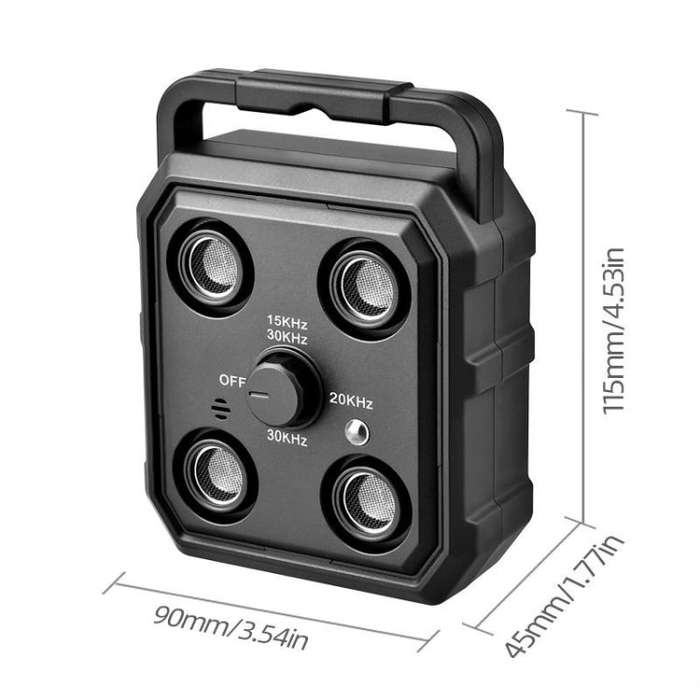 AI Intelligent Recognition Ultrasonic Bark Stopper Portable Training Device Repellent(Black)