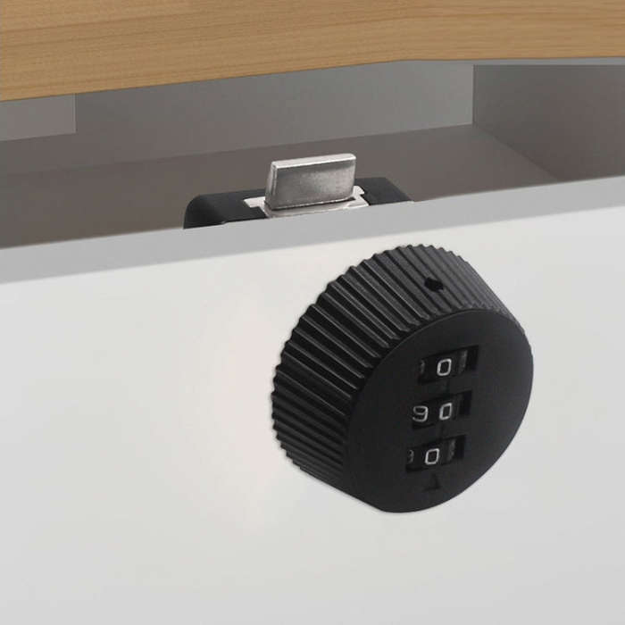 Home Cabinet Desk Drawer Combination Lock Lockers File Security Latches, Style: Black Beveled