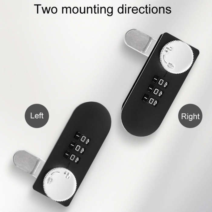 Home Drawer Locker Mechanical Dial And Quarter Turn Combination Lock, Style: Left Turn