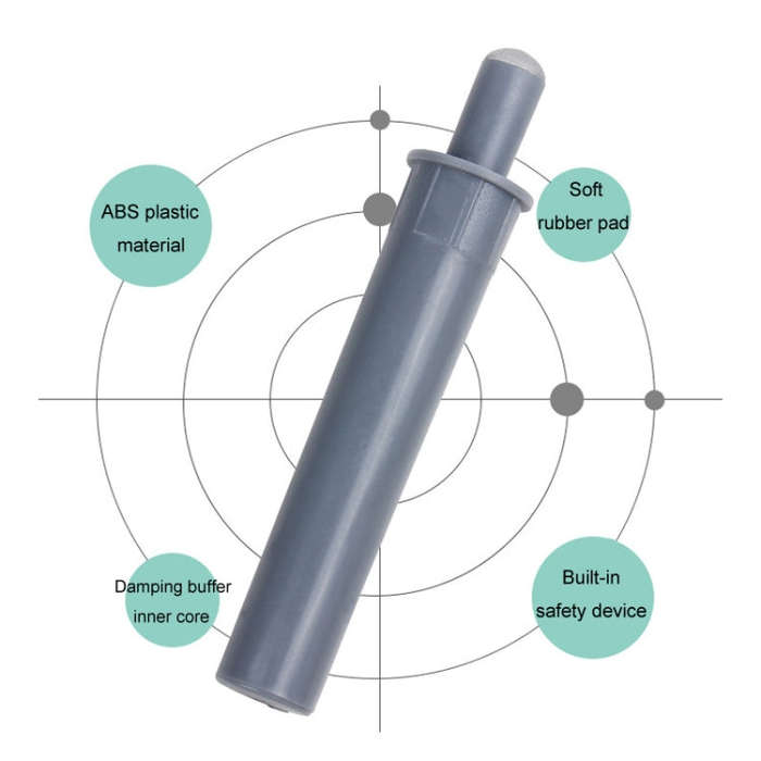 3pcs Cabinet Door Bouncing Anti-Collision Mute Cushion Damper(Gray)