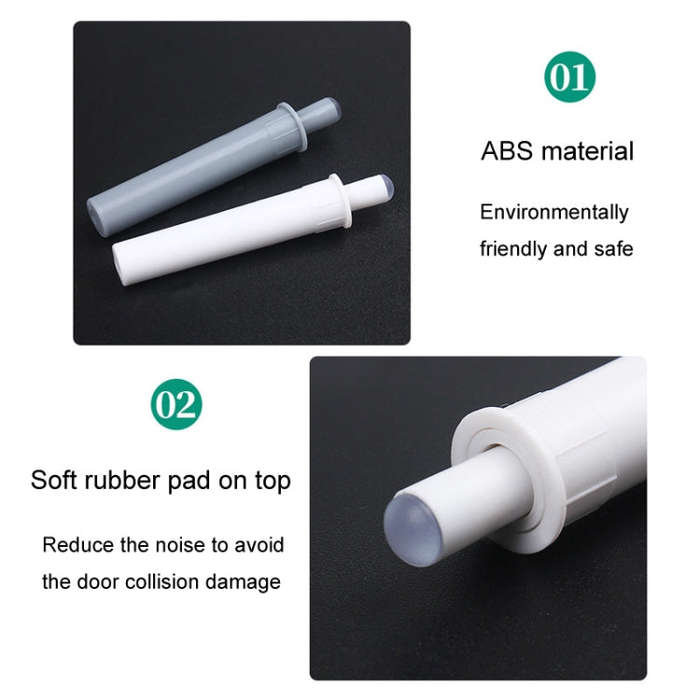 3pcs Cabinet Door Bouncing Anti-Collision Mute Cushion Damper(Gray)