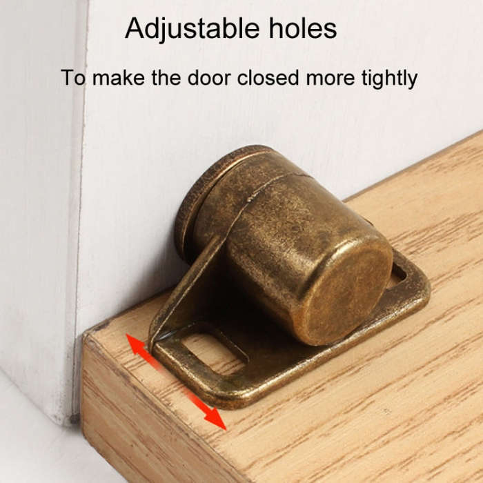 Household Cabinet Door Magnetic Suction Buckle Bumper Ball Adhesive Coupler(Black)