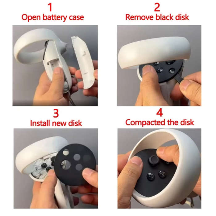 For Quest 2 Repair Parts Controller  Black Disk Cove Right & Left