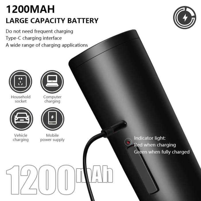 Multifunctional Kitchen Seasoning Electric Grinder Adjustable Coarse and Fine Pepper Grinder(Blue)