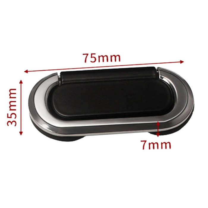 Simple Household Cabinet Drawer Hidden Flat Pull Handle, Color: Silver+Black