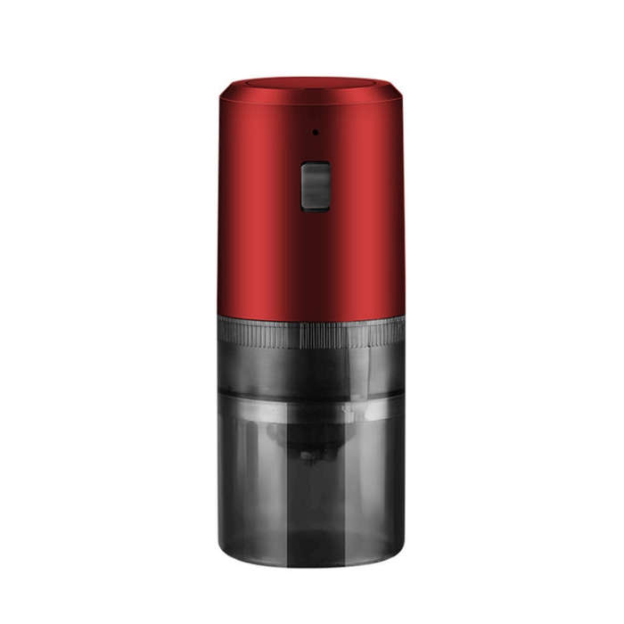 USB Rechargeable Adjustable Coarse and Fine Household Portable Electric Coffee Bean Grinder(Red)