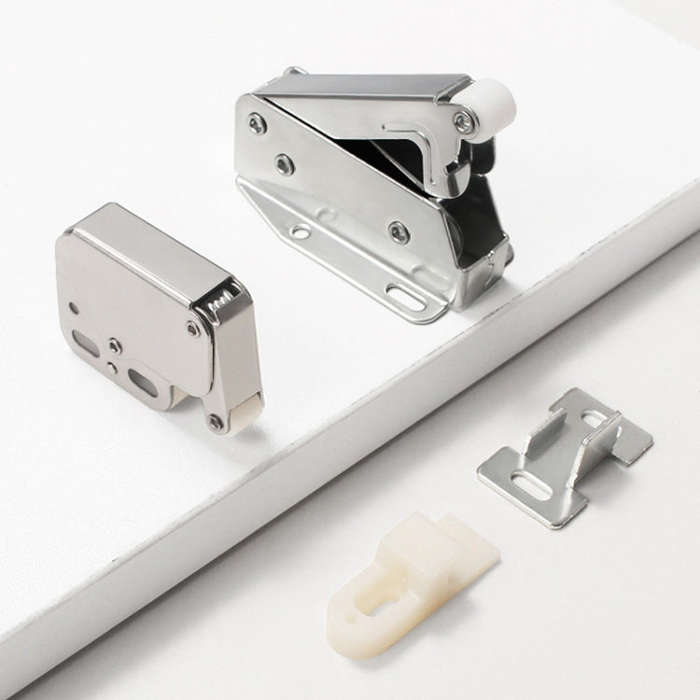 2pcs Household Thickened Closet Cabinet Door Latch, Style: V-Nose Lock Rebounder