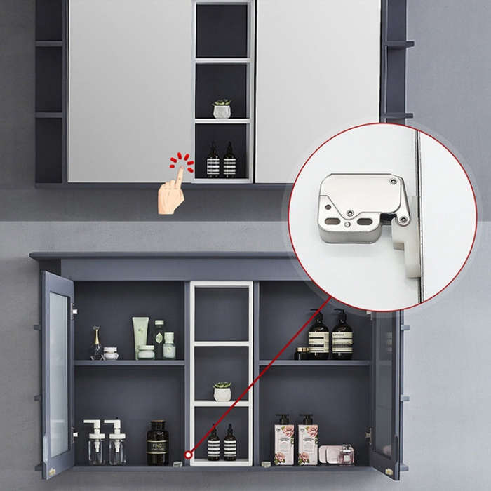 2pcs Household Thickened Closet Cabinet Door Latch, Style: V-Nose Lock Rebounder