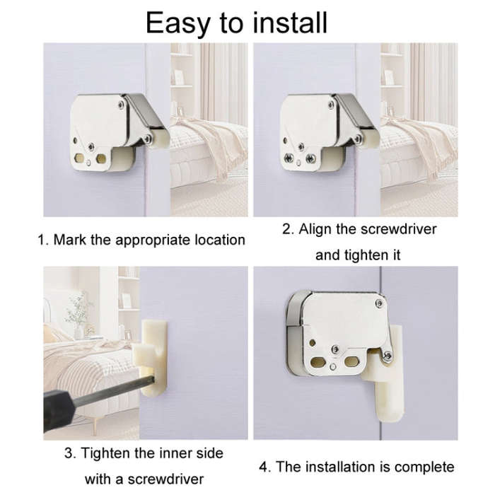 2pcs Household Thickened Closet Cabinet Door Latch, Style: V-Nose Lock Rebounder