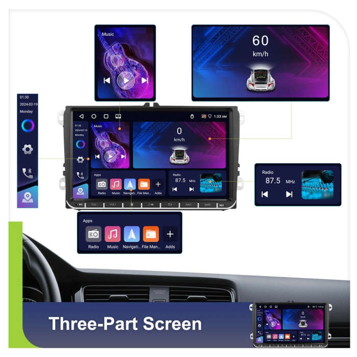 7-inch For Volkswagen 4+64G Multimedia Player Android 13 System