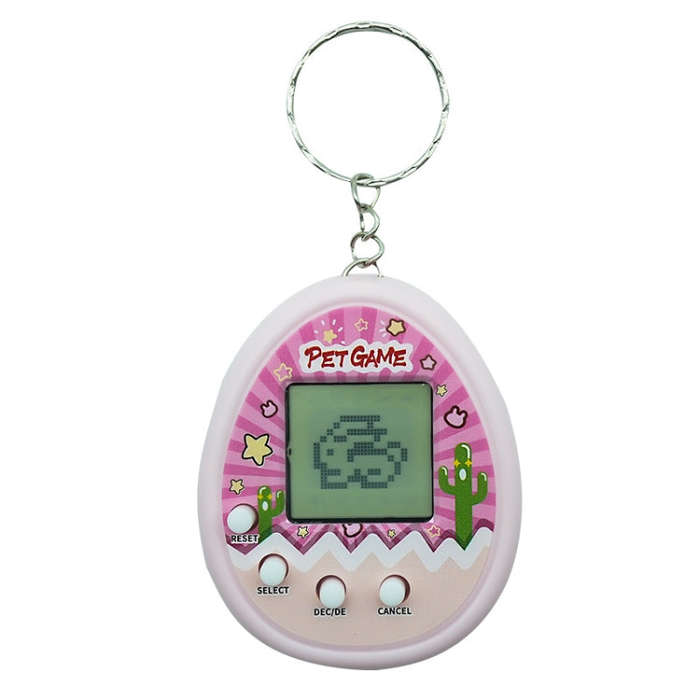 Electronic Pet Game Toy Feed Genie Nostalgic Virtual Cyber Digital Game Keychain Toy For Kids, St...