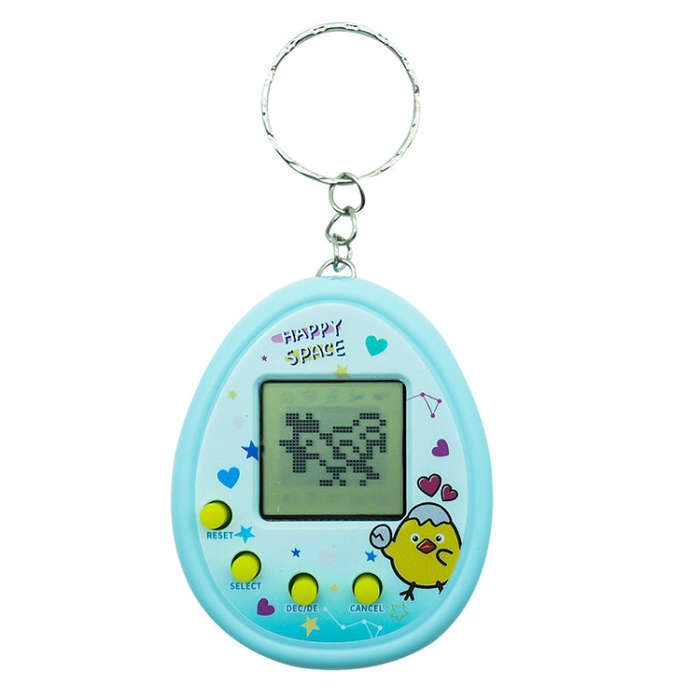 Electronic Pet Game Toy Feed Genie Nostalgic Virtual Cyber Digital Game Keychain Toy For Kids, St...