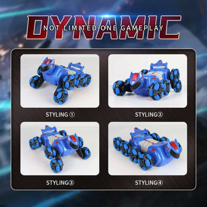 2.4G Kids Remote Control Toy Car Stunt Robot Dog Gesture Sensor Lights Music Spray Climbing Car, ...