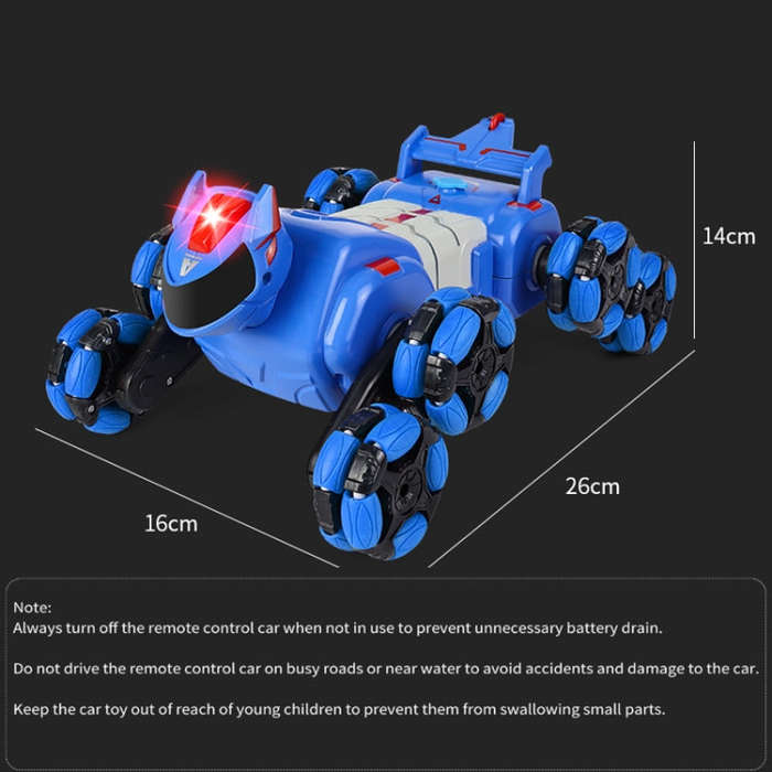 2.4G Kids Remote Control Toy Car Stunt Robot Dog Gesture Sensor Lights Music Spray Climbing Car, ...