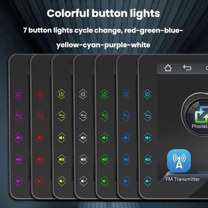 7 Inch Bluetooth 5.0 Portable CarPlay Monitor, Specifications: Display + Camera