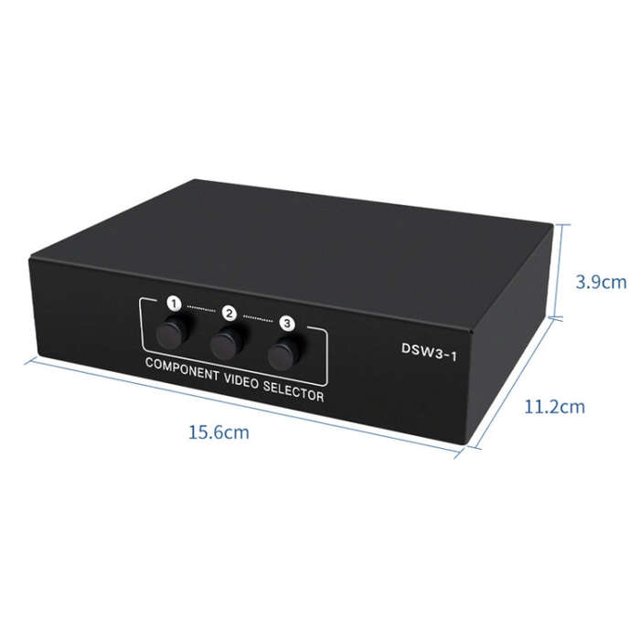 3 In 1 Out Component Video Selector YPbPr Video Switch Box