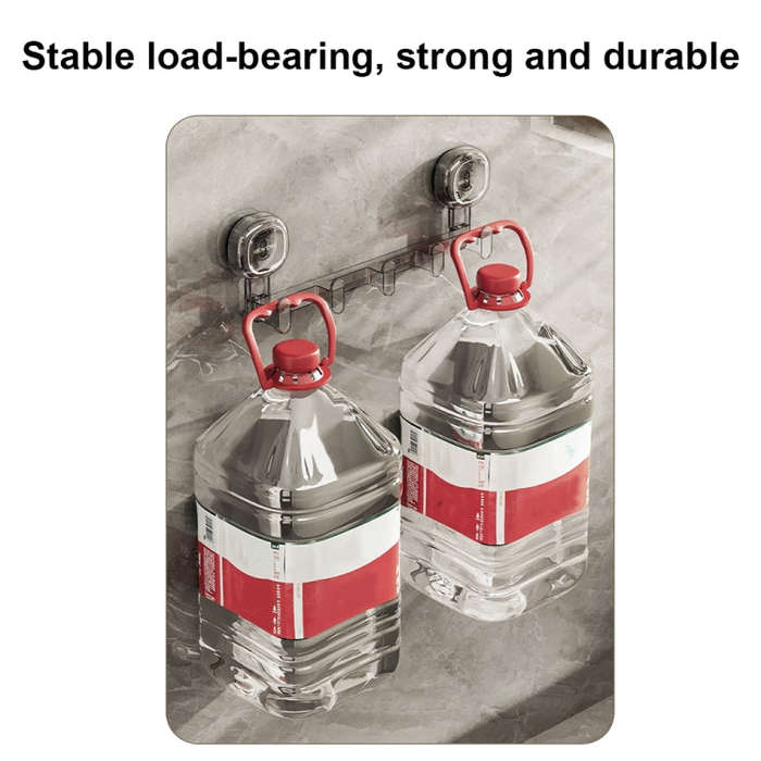 Multifunctional Suction Cup Hook Punch-free Traceless Adhesive Hook Storage Rack, Color: Transparent