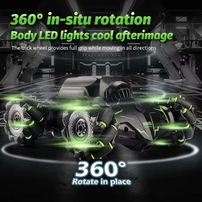 Children RC Car Toy Lights Electric Gesture Sensor Remote Control Twisting Stunt Car, Color: Gree...