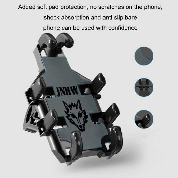 JNHW Motorcycle Bicycle Eight Claw Mobile Phone Navigation Shockproof Bracket, Style: For Handlebar