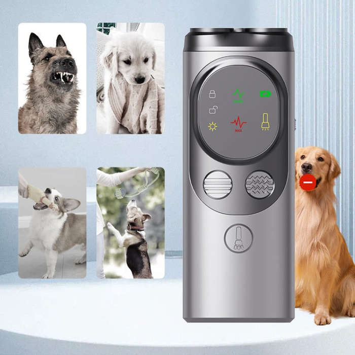 Ultrasonic Three-head Barking Stopper Training Device with Flashing Light