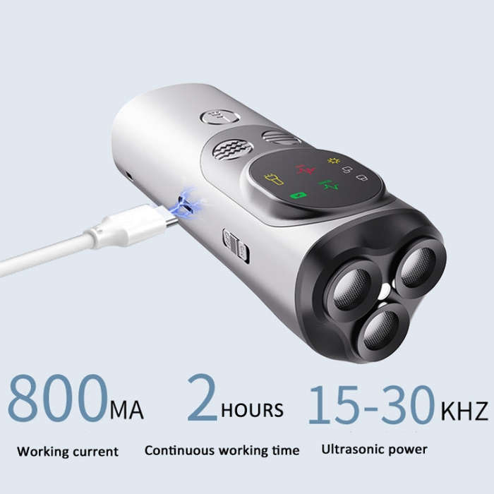 Ultrasonic Three-head Barking Stopper Training Device with Flashing Light