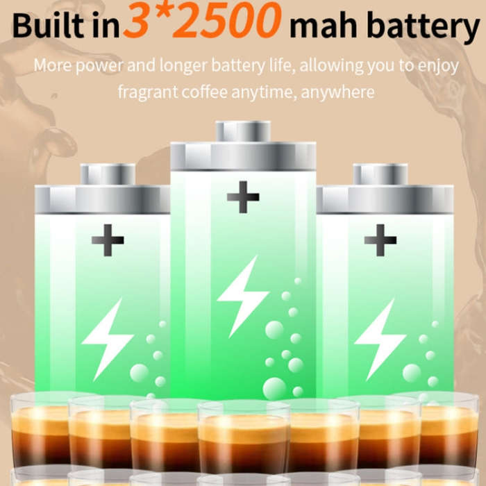 12V 3 In 1 Car Self-heating Coffee Machine Compatible With Large / Small Capsules and Ground Coff...