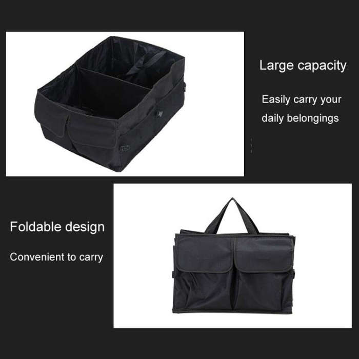 Car Trunk Portable Foldable Organizing And Storing Box(Black)