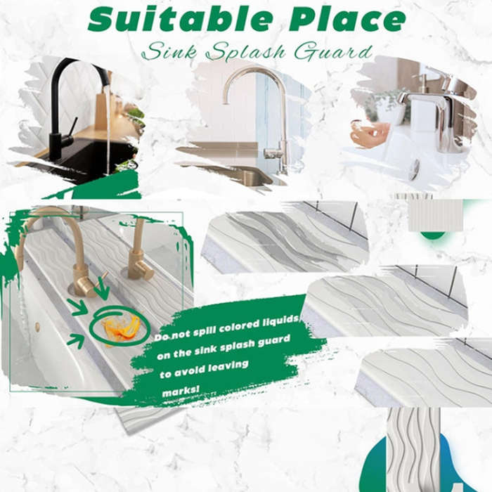 Diatomite Kitchen Water-Absorbent Drying Mat Bathroom Vanity Faucet Countertop Drainage Mat, Size...