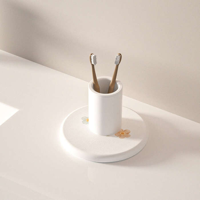 Diatomite Countertop Drying Mat Water Absorbent Coaster Bathroom Vanity Soap Tray Sink Drainage M...