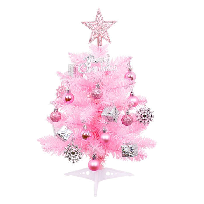 40cm Mini Desktop Christmas Tree Decoration(Pink)