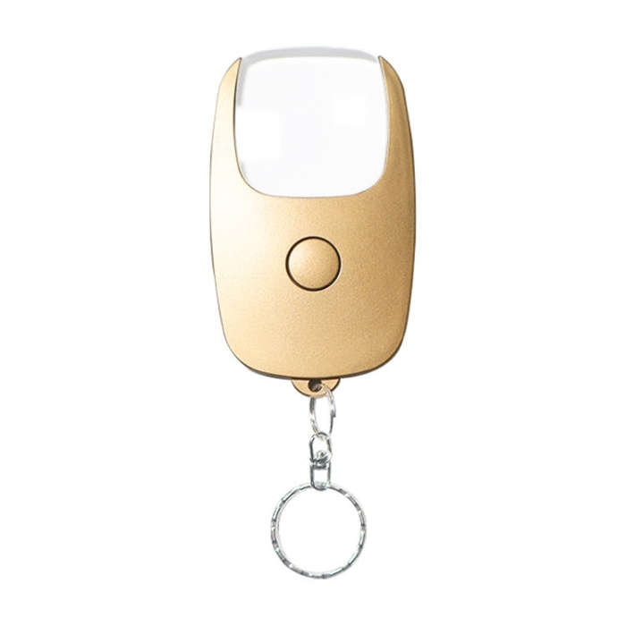 5x Magnifying Glass with Light & Keychain Rechargeable Magnifier for Elderly Reading(Golden)