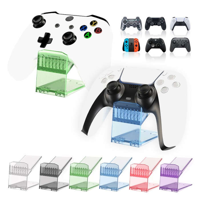 Acrylic Game Controller Display Stand Desktop Storage Rack(Transparent Black)