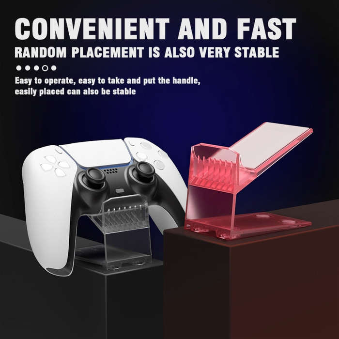 Acrylic Game Controller Display Stand Desktop Storage Rack(Transparent Black)
