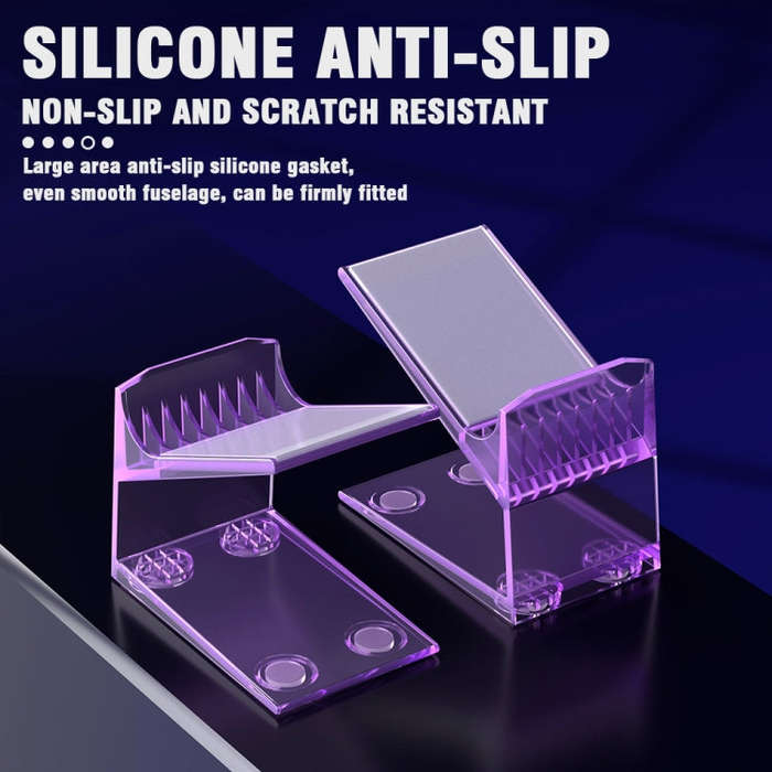 Acrylic Game Controller Display Stand Desktop Storage Rack(Transparent Black)