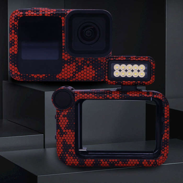 For GOPro HERO13 Black Camera Stickers Body Protective Film, Style: 16 Snake Scale Green