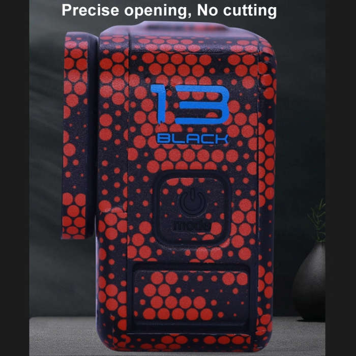For GOPro HERO13 Black Camera Stickers Body Protective Film, Style: 17 Snake Scale Red