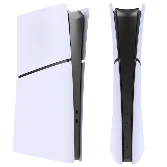 For PS5 Slim Replacement Faceplate Shell Detachable Protective Case, Model: Digital Edition White