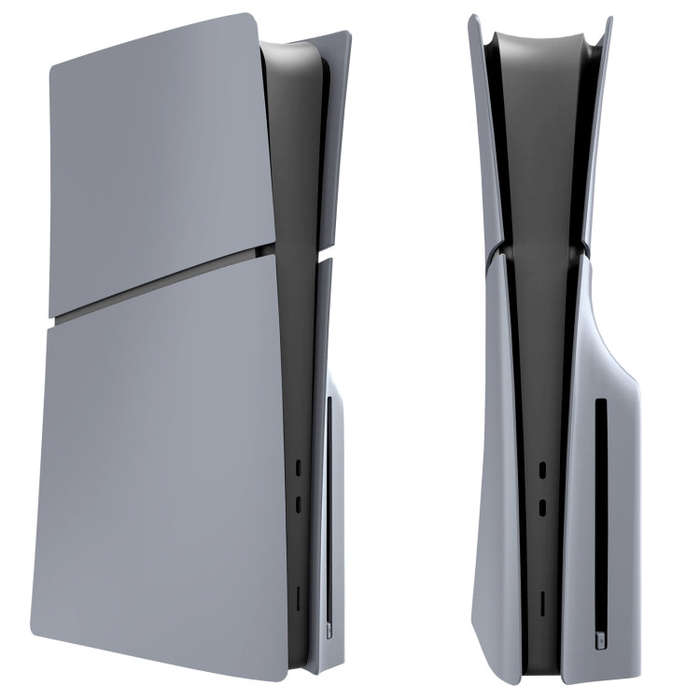 For PS5 Slim Replacement Faceplate Shell Detachable Protective Case, Model: Disc Edition Gray