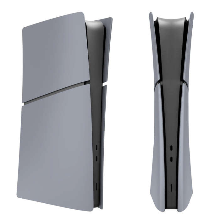 For PS5 Slim Replacement Faceplate Shell Detachable Protective Case, Model: Digital Edition Gray