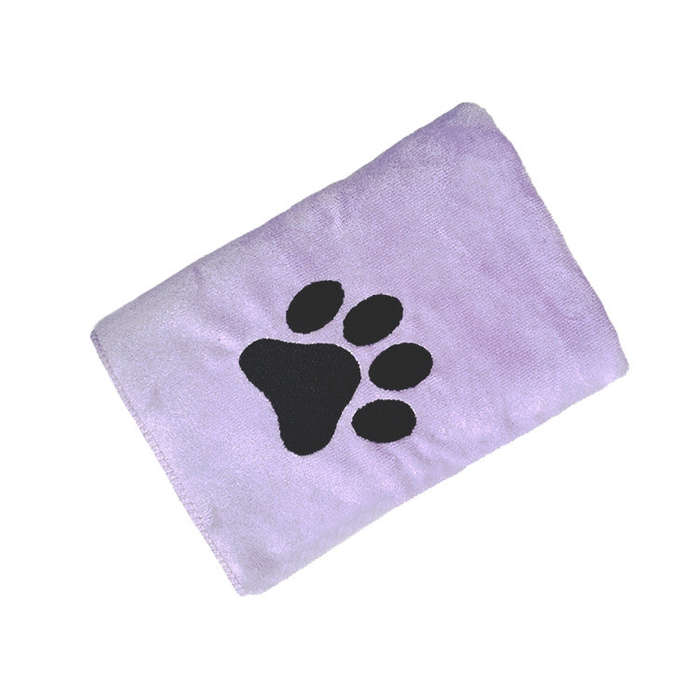 Pet Microfiber Absorbent Towel Cat Dog Bath Cleaning Towel, Size: 50x100cm(Purple)