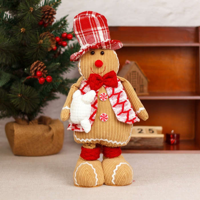 Christmas Decoration Ornament Gingerbread Man Retractable Window Figurine(Boy)