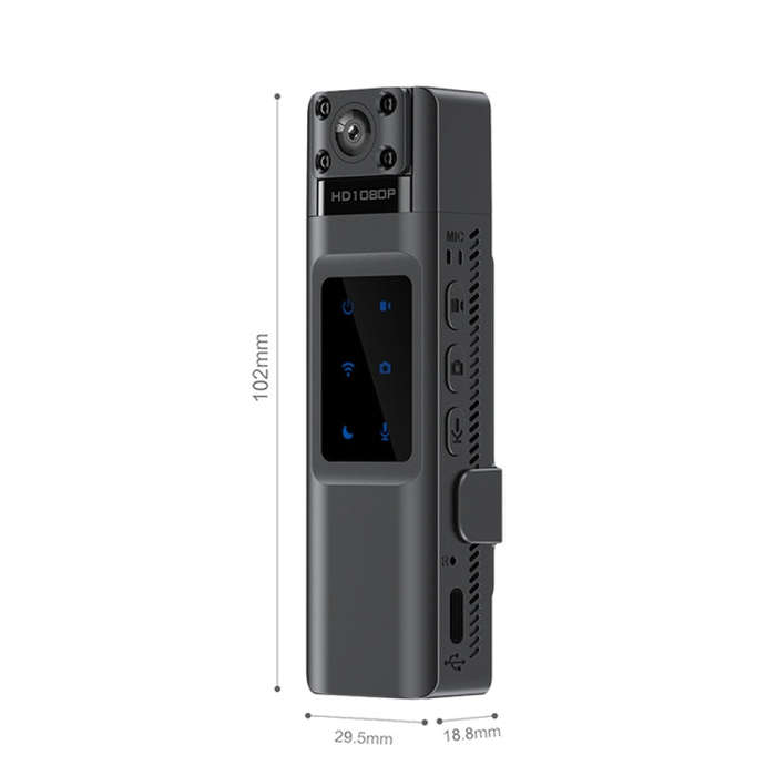 WIFI HD Night Vision Chest-Worn Work Recorder Cycling Camera, Model: L13+32G TF Card+Bracket