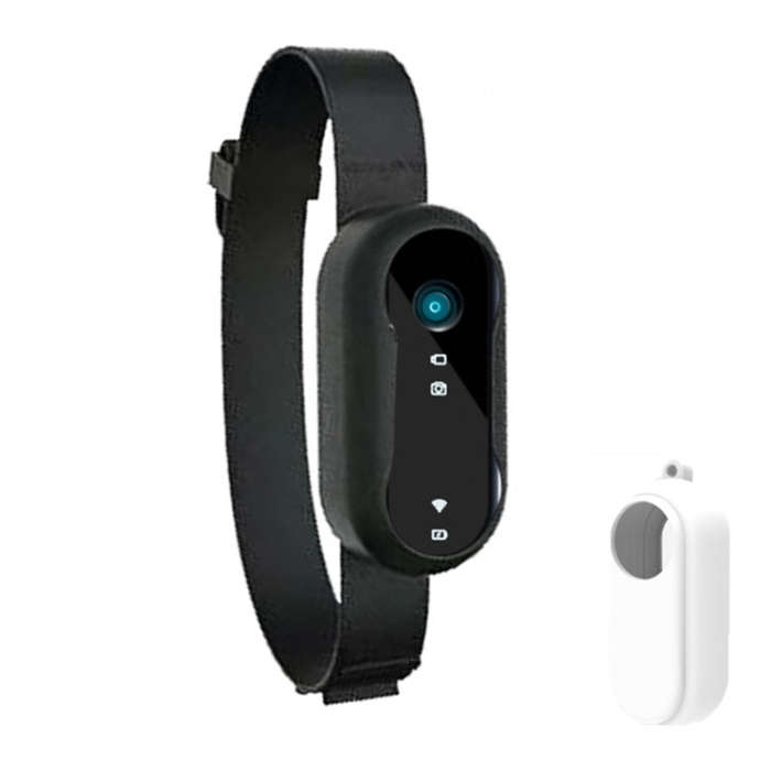 HD Outdoor Portable Pet Recorder Cycling Sports Camera, Specifications: With Silicone Collar+32G ...