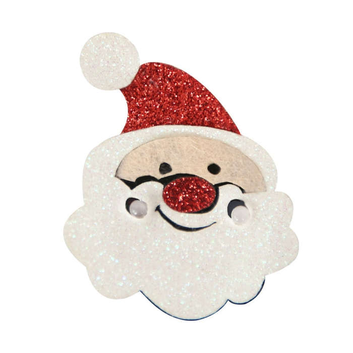 Cartoon Luminous Brooch Decoration Christmas Children and Adult Dress-up Props(Santa Claus)