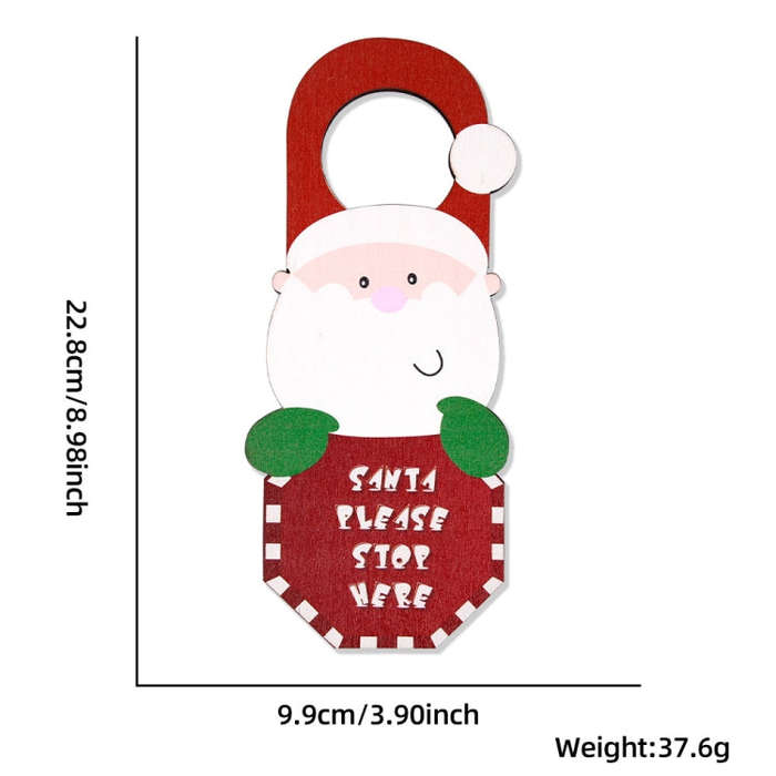 Christmas Door Handle Pendants Holiday Party Door Decoration(Santa Claus)