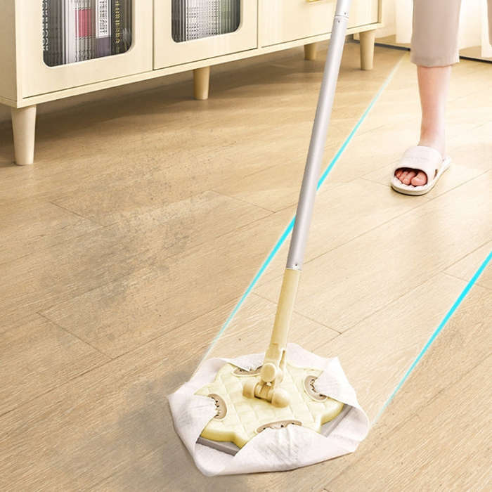 Electrostatic Dust Removal Paper Facial Towel Special Mop Cleaning Tool, Spec: 4-section Pole Cre...