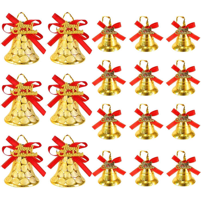 6pcs /Set 5cm Christmas Decoration Plastic Bells Christmas Tree Decoration Pendants