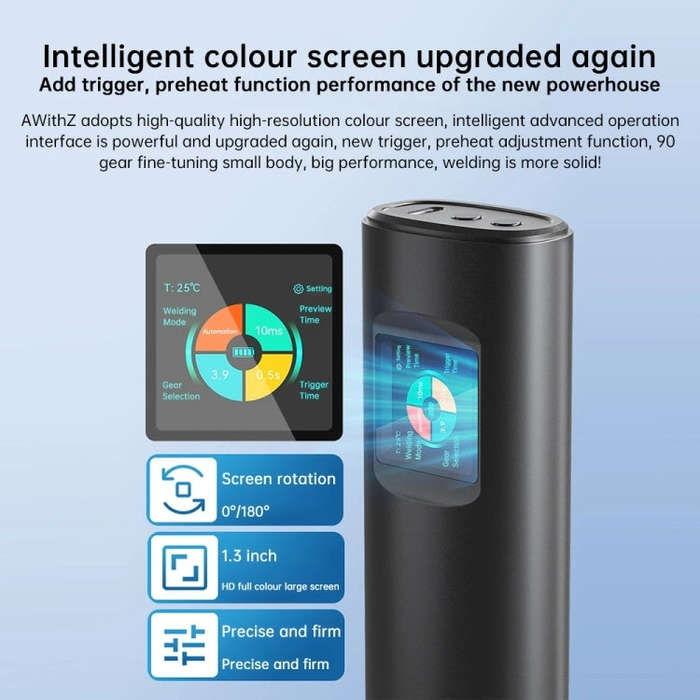 AwithZ Color Screen Portable Handheld Lithium Battery Nickel Sheet Spot Welding Machine(H2)