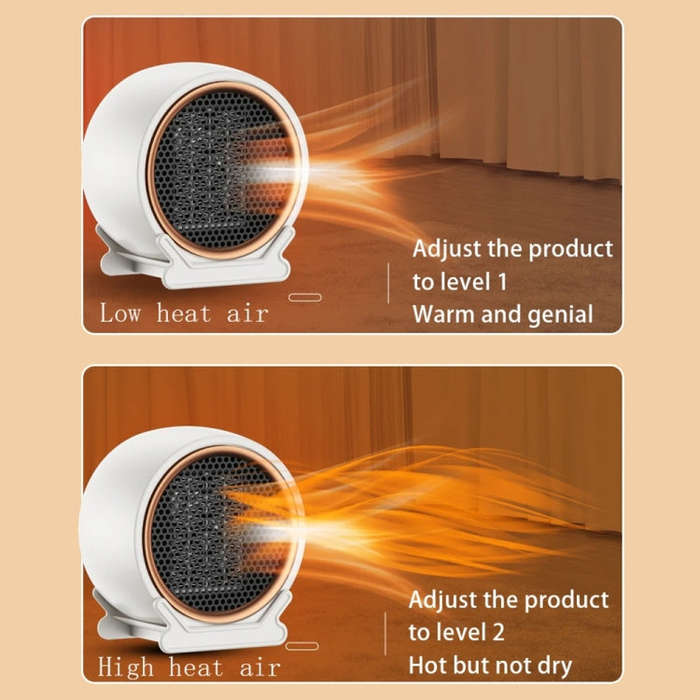 1800W Desktop High-power Two-speed Heater Household Fast Heating Heater, Spec: EU Plug(White)